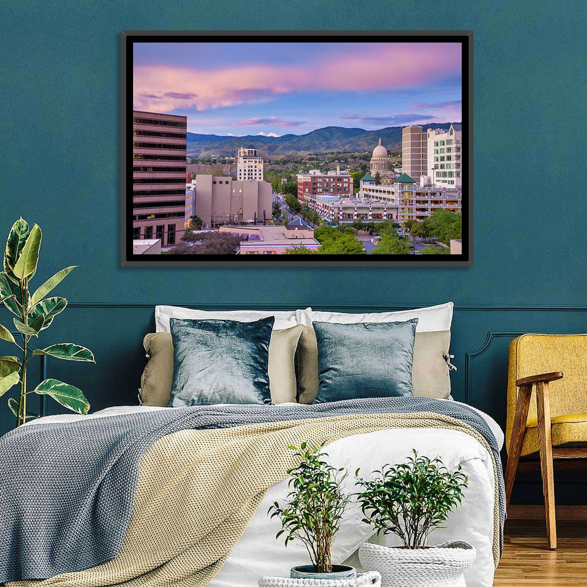 Boise Downtown at Golden Hour Wall Art