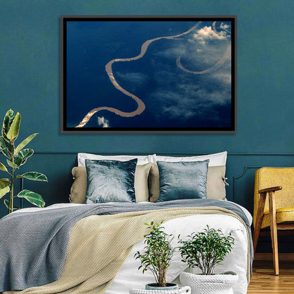 Sunlit Meander of the Amazon River Wall Art