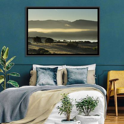 Lake Omodeo Morning Mist Wall Art