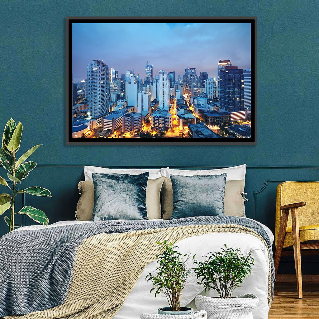 Manila Cityscape at Dusk Wall Art