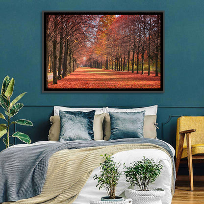Tree-lined Autumn Lane Wall Art