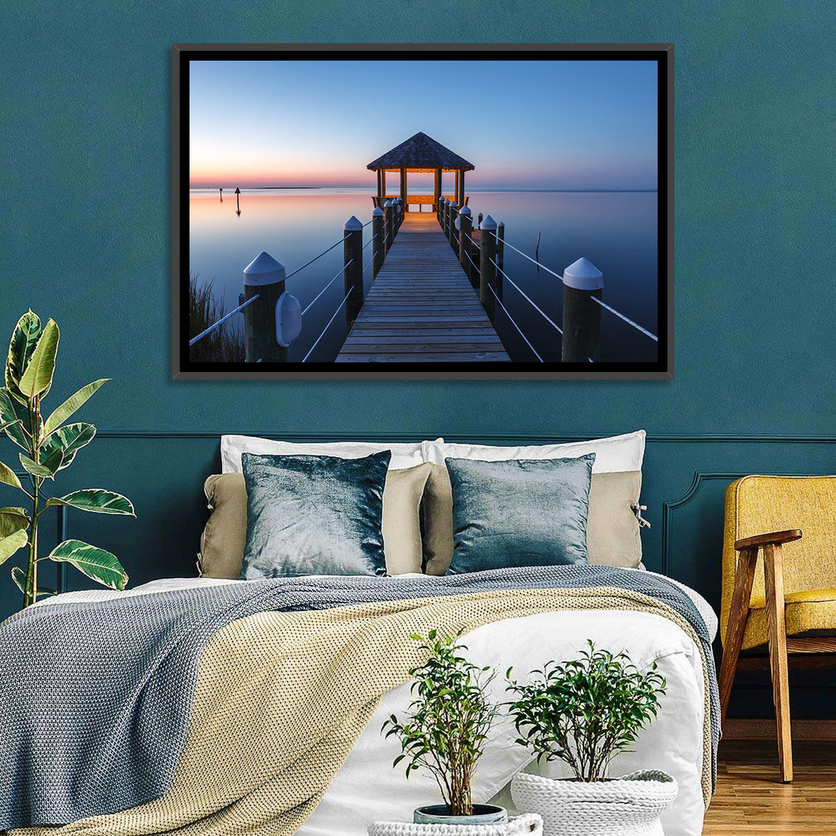 Pamlico Sound Twilight Gazebo Wall Art