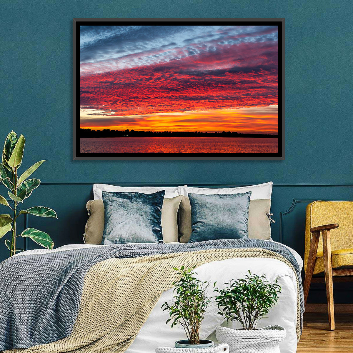 Lake Ijssel Dusk Reflection Wall Art