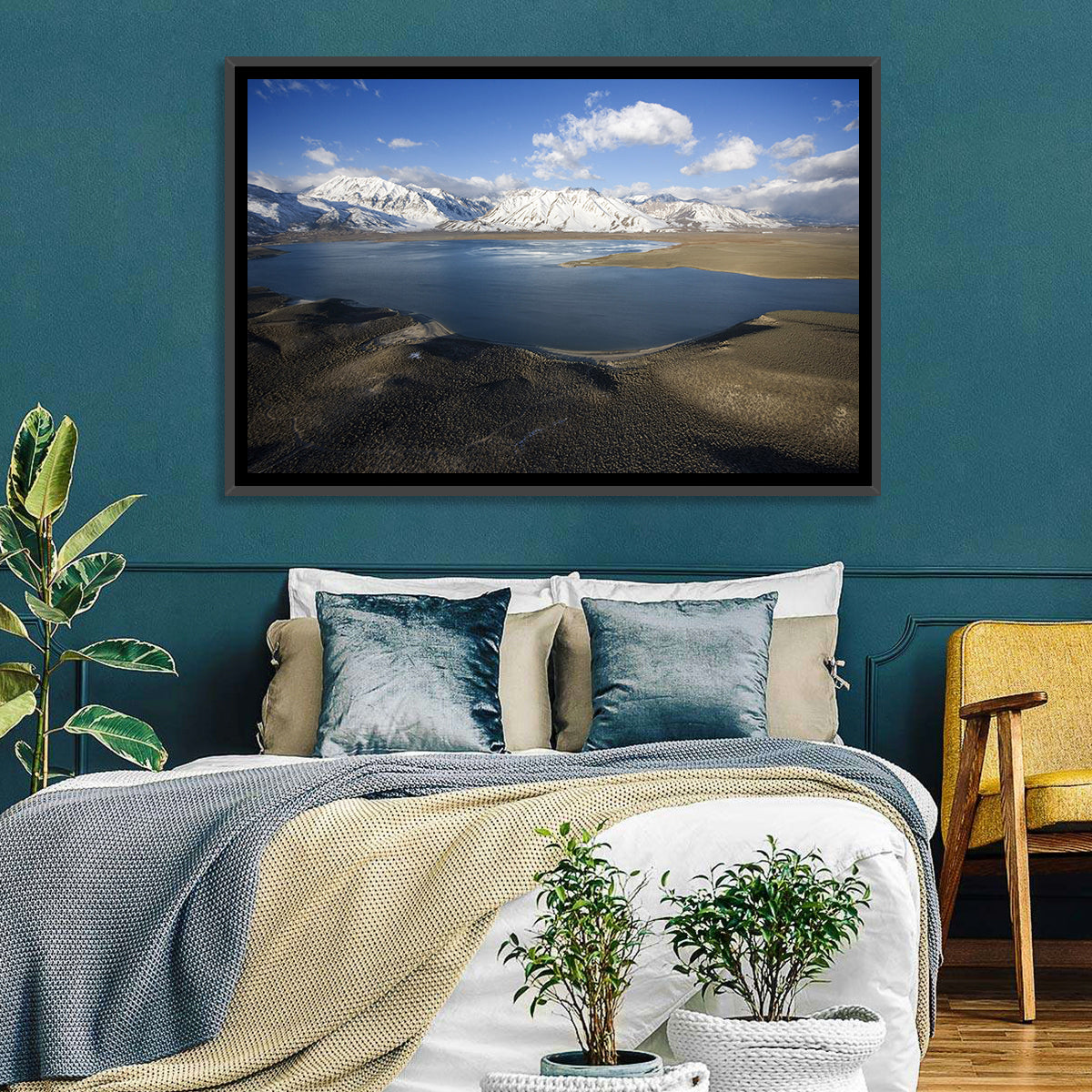Lake Crowley Aerial View Wall Art