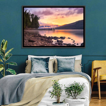 Lake Mcdonald Sunset Reflection Wall Art