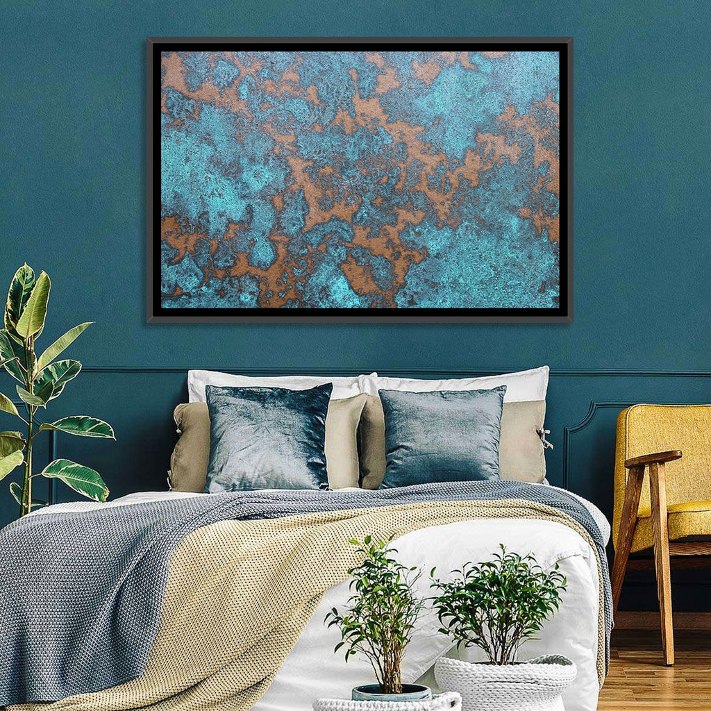 Oxidized Copper Patina Abstract Wall Art
