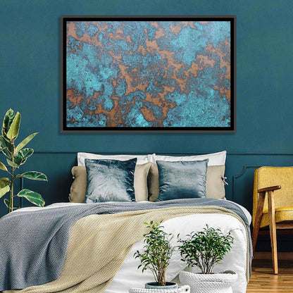 Oxidized Copper Patina Abstract Wall Art