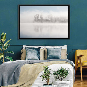 Misty Forest Lake Wall Art