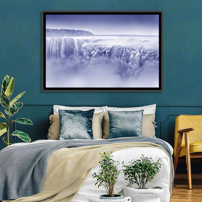 Iguazu Falls Blue Monochrome Wall Art