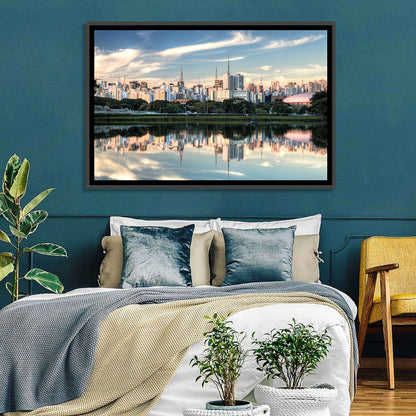 Ibirapuera Park Golden Hour Reflection Wall Art