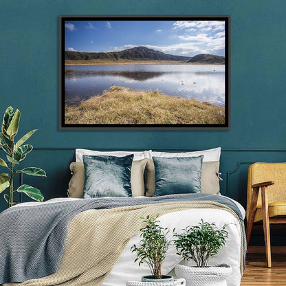 Mount Aso Lake Reflection Wall Art