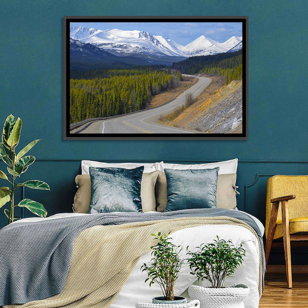 Alaska Highway Winding Road and Rv Wall Art