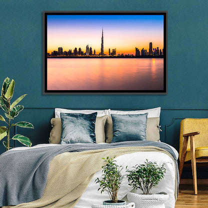 Dubai Skyline at Dusk Wall Art