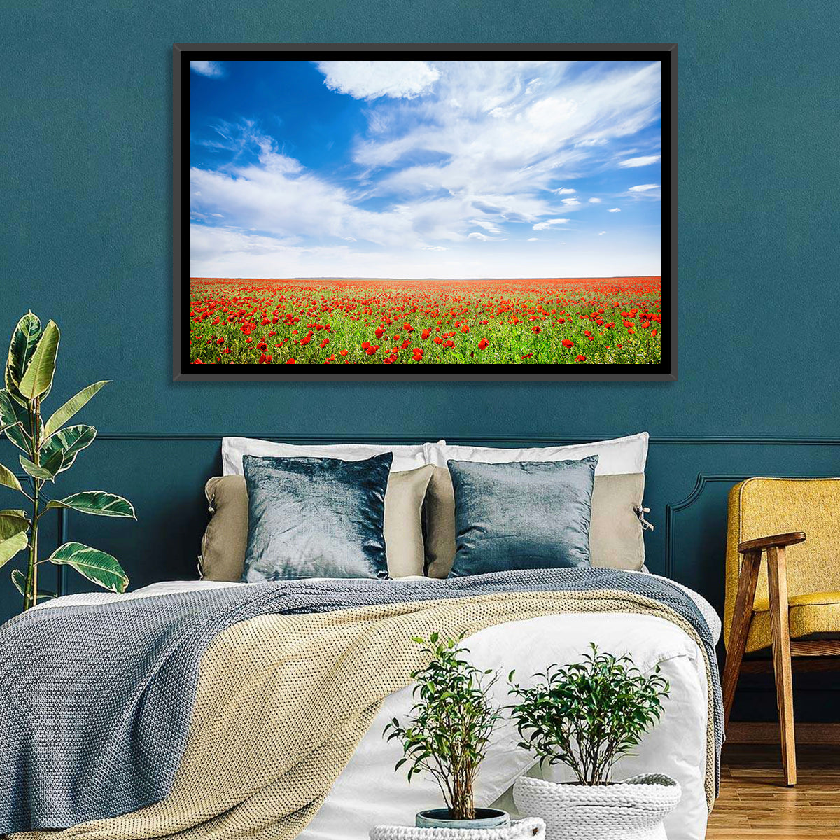 Red Poppy Field Wall Art