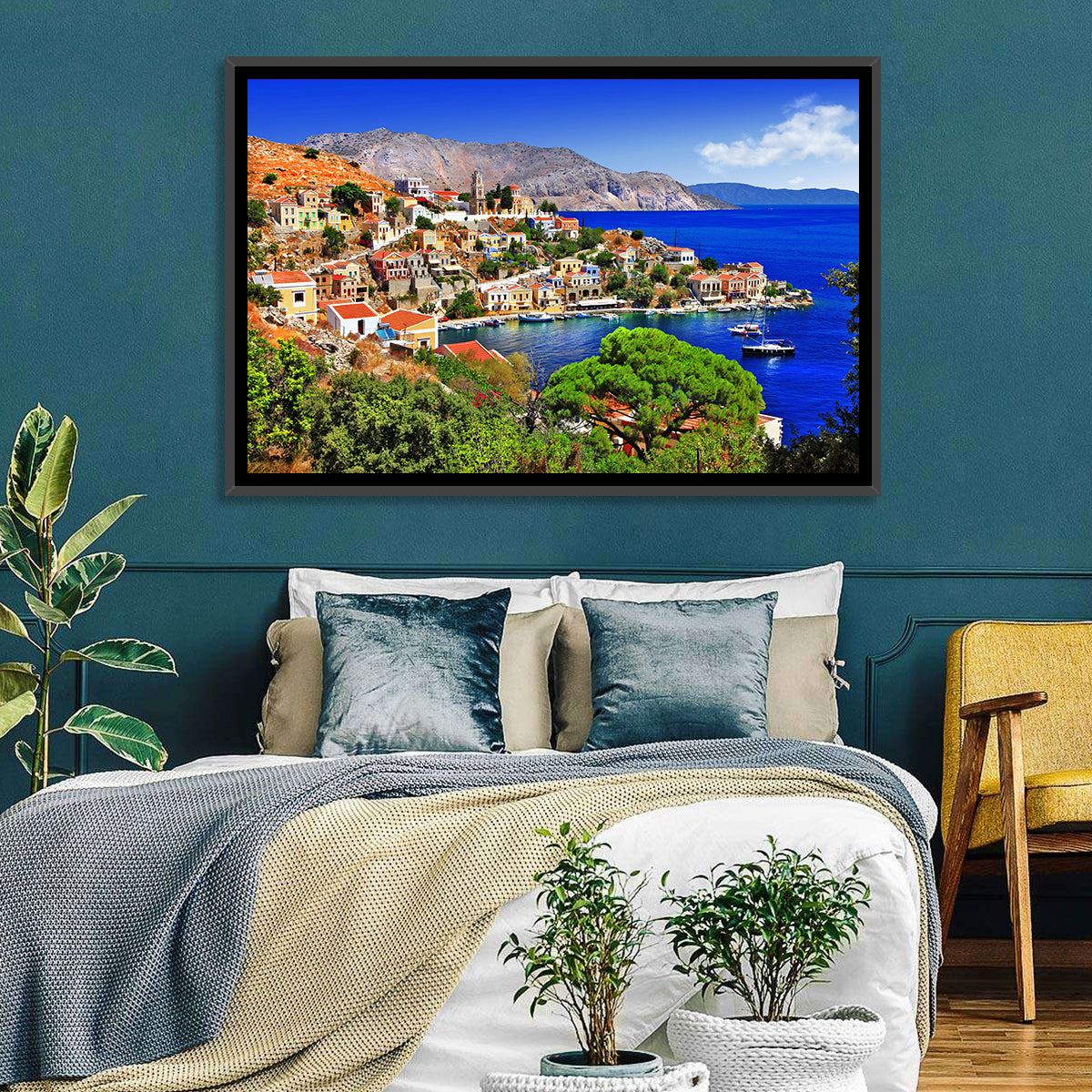 Symi Harbor, Greece Wall Art