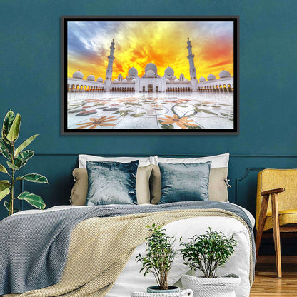 Sheikh Zayed Grand Mosque at Sunset Wall Art