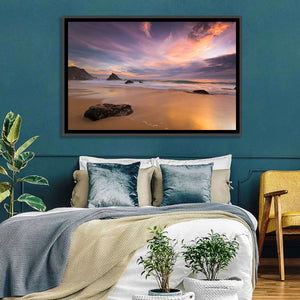 Adraga Beach Sunset Wall Art