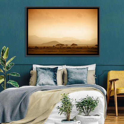 Hazy Savannah at Dawn Wall Art