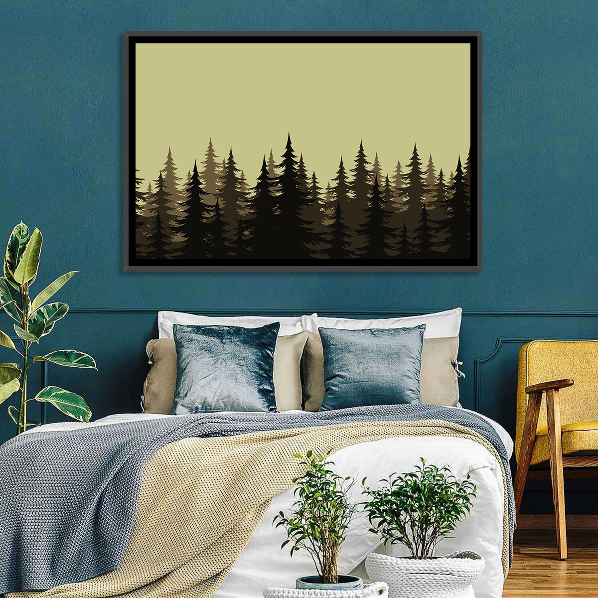 Fir Tree Silhouettes Wall Art