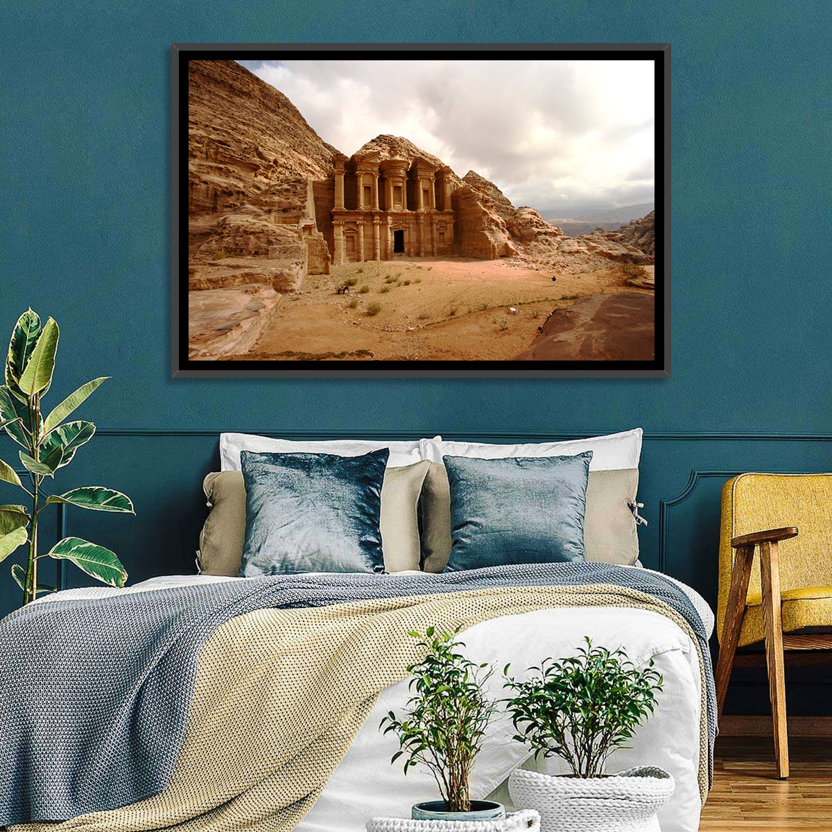 The Monastery of Petra, Jordan Wall Art in a room, landscape