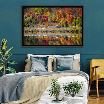 Algonquin Highway 60 Autumn Reflection Wall Art