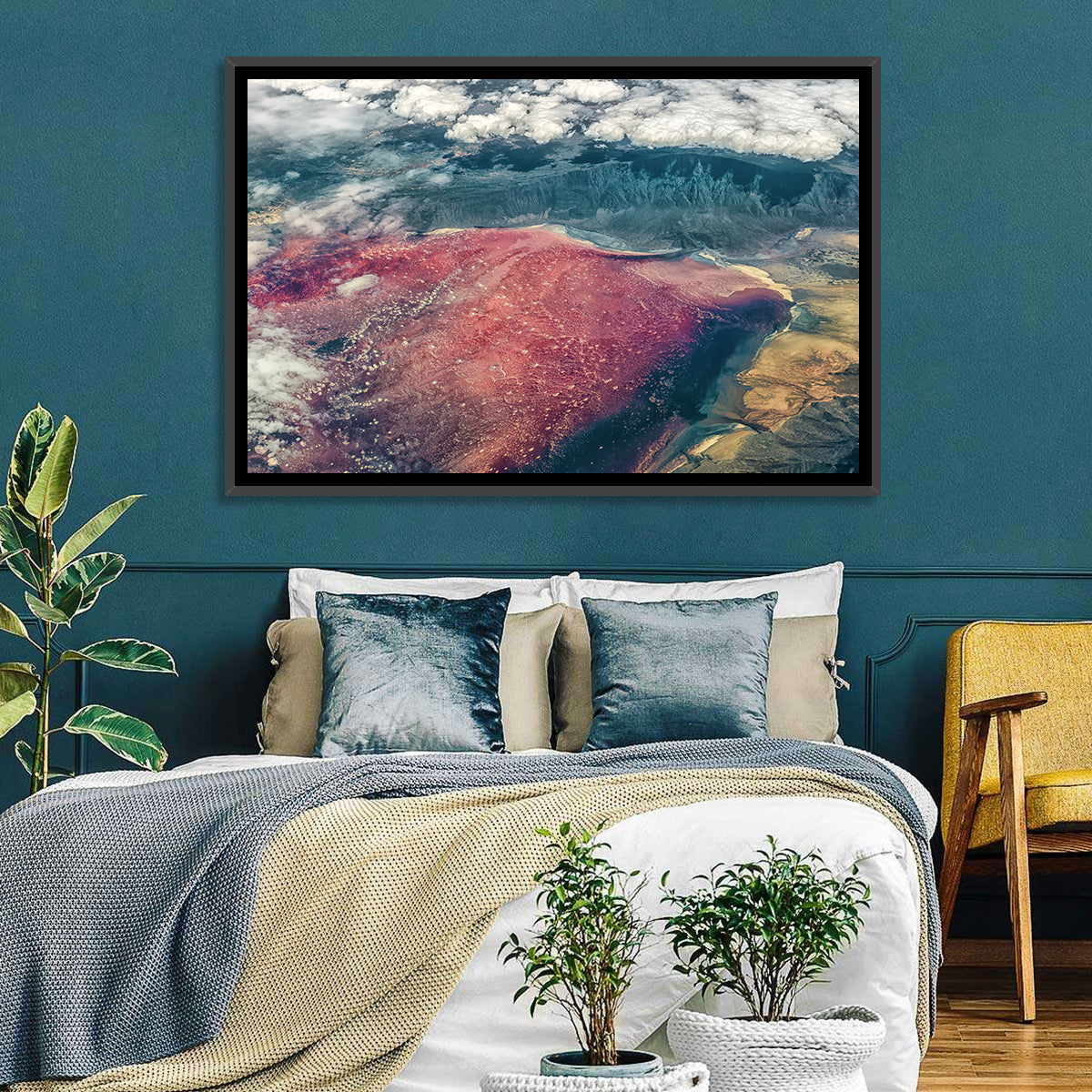 Lake Natron Aerial View Wall Art