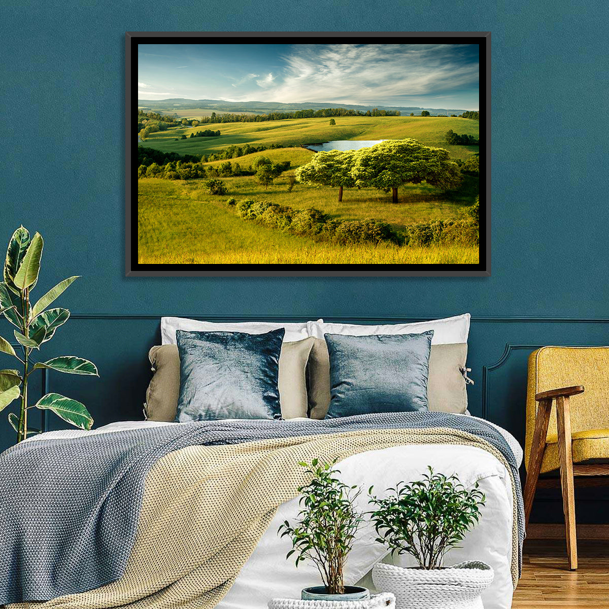 Rolling Hills with Pond Wall Art