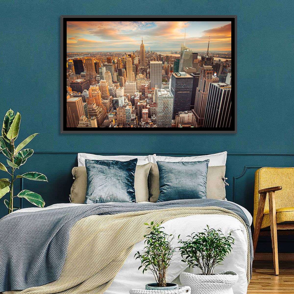 Midtown Manhattan Skyline at Sunset Wall Art