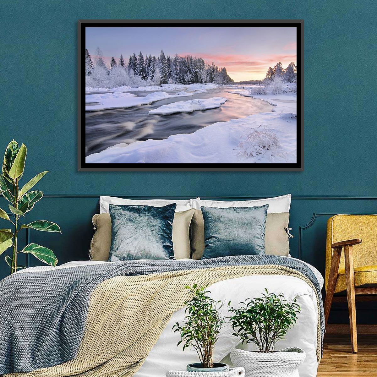 Kiiminkijoki Winter Sunrise Wall Art