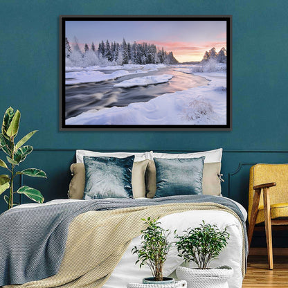 Kiiminkijoki Winter Sunrise Wall Art