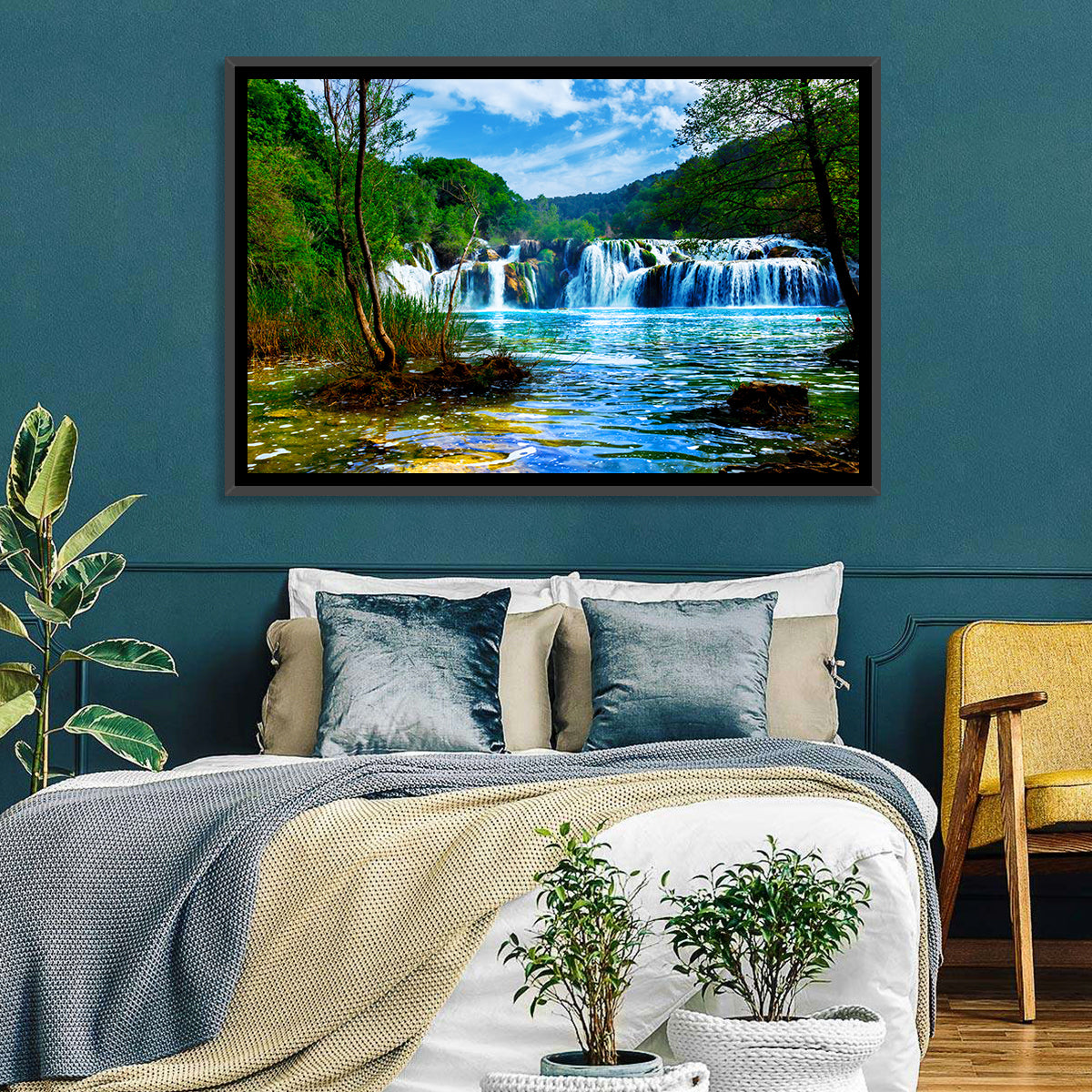 Skradinski Buk Waterfall, Krka Wall Art in a room, landscape