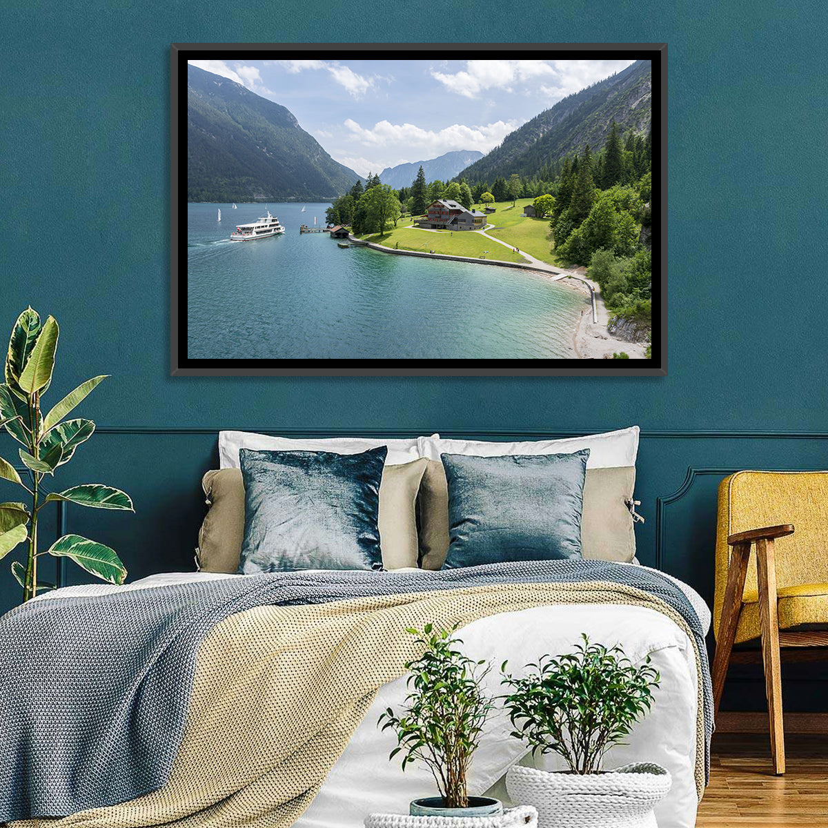Achensee Summer View Wall Art in a room, landscape