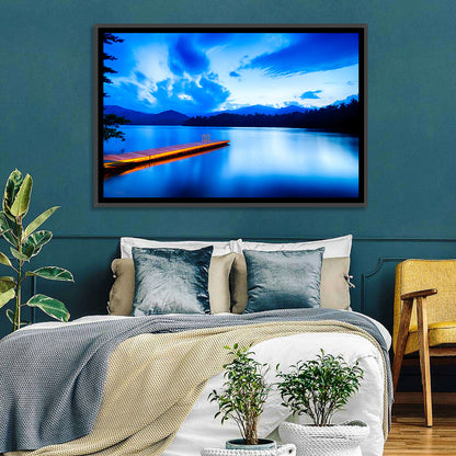 Lake Santeetlah Pier at Dusk Wall Art