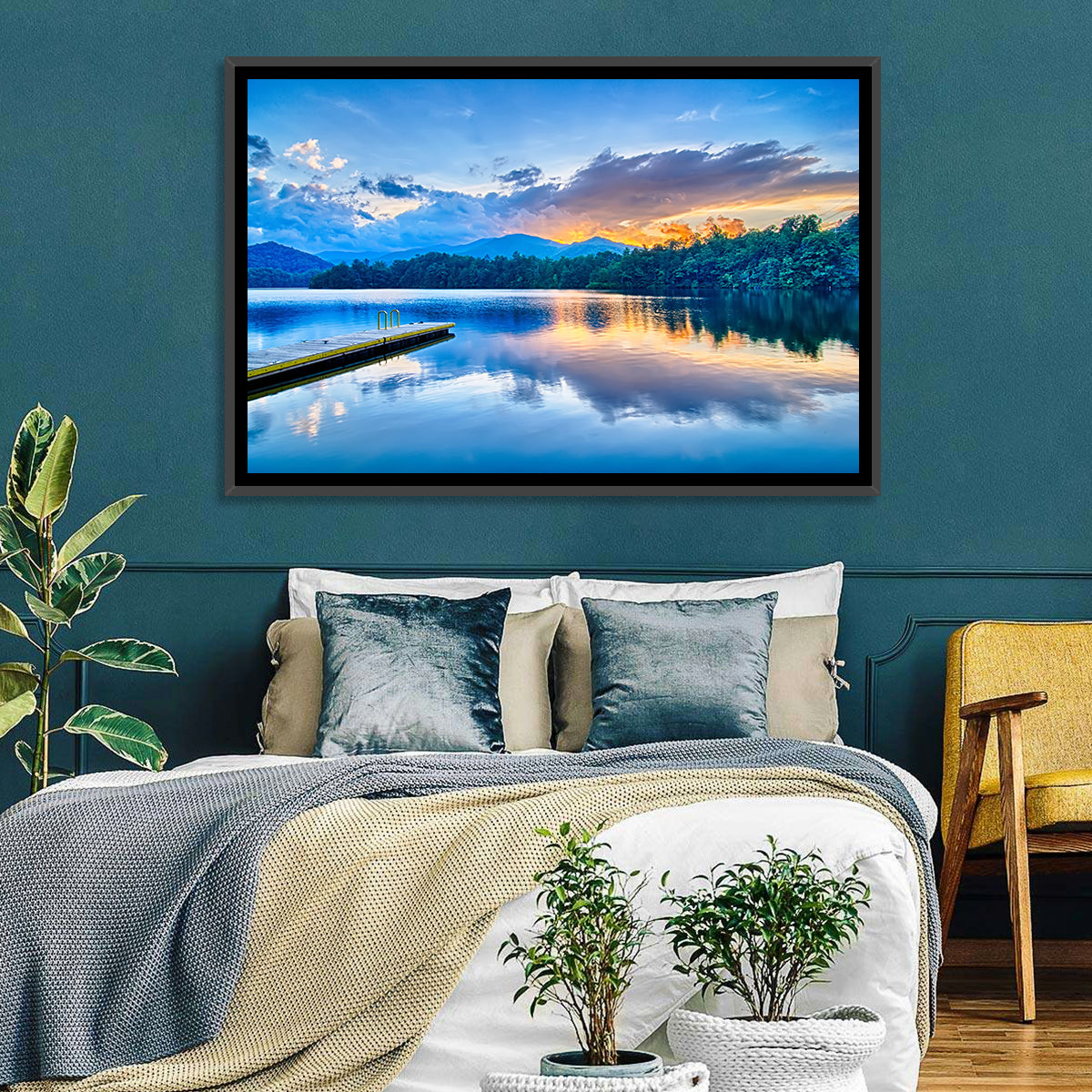 Santeetlah Lake at Golden Hour Wall Art