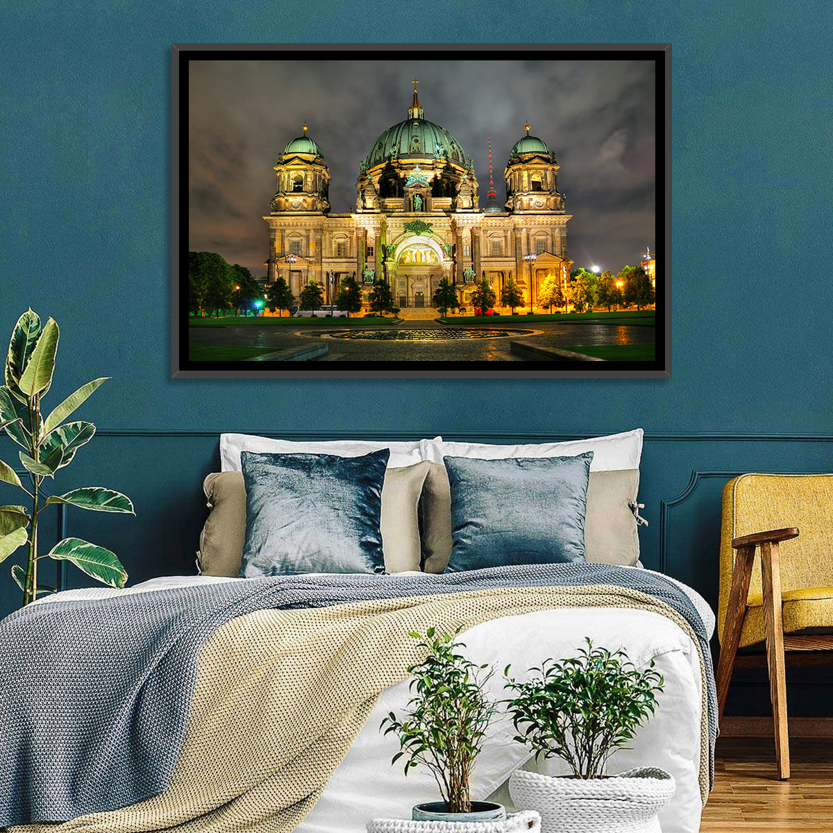 Berlin Cathedral Night View Wall Art