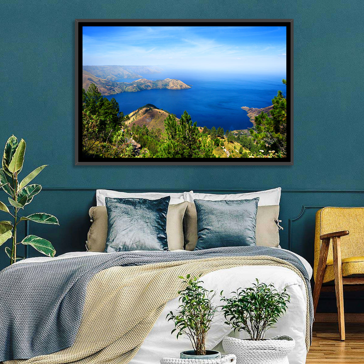 Lake Toba Aerial View Wall Art