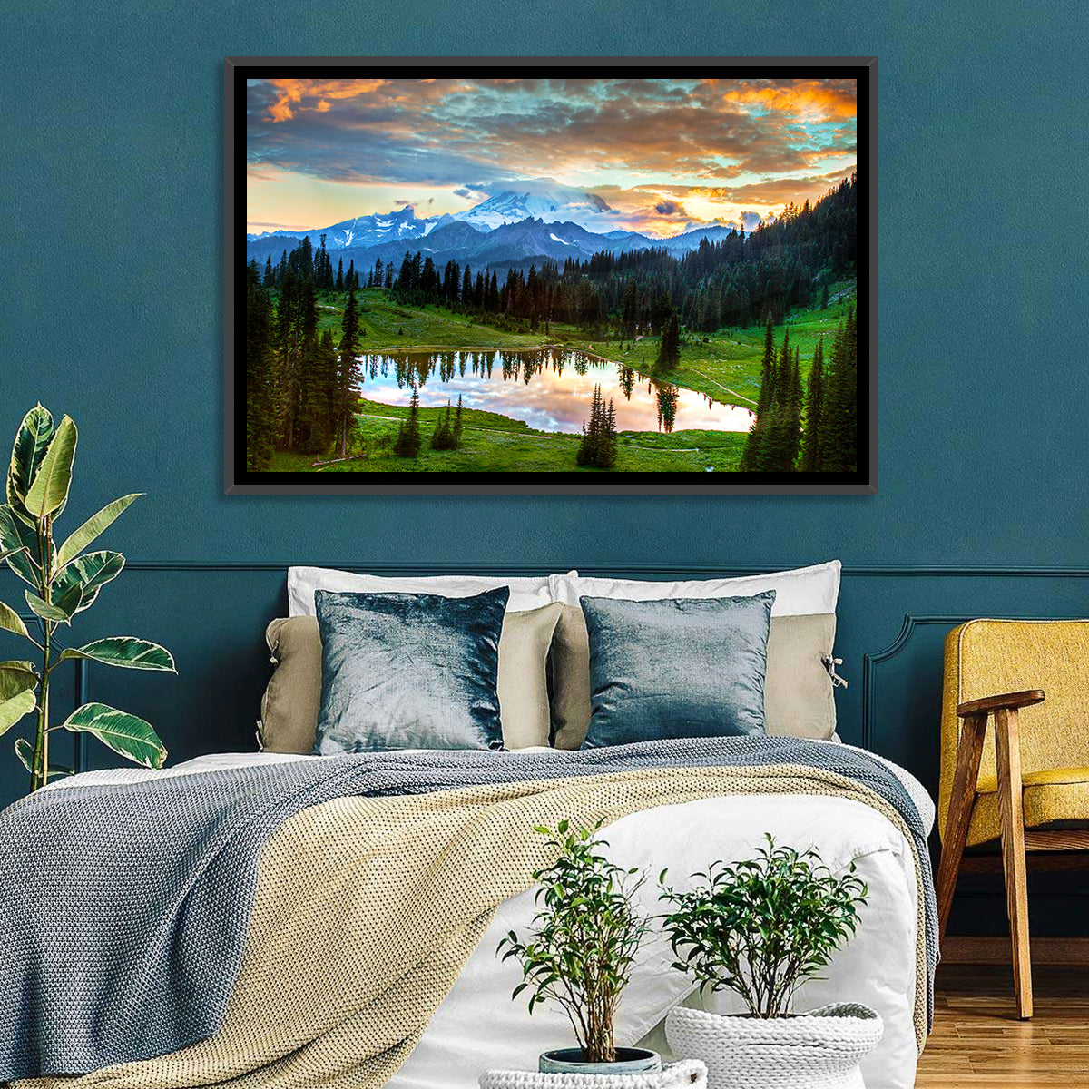 Mount Rainier Reflection at Tipsoo Lake Wall Art