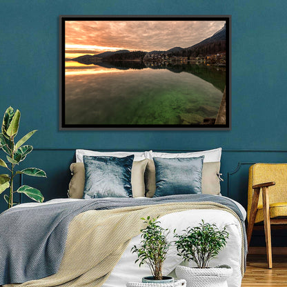 Fuschlsee Pier at Sunset Wall Art