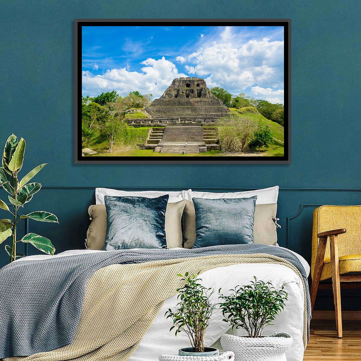 El Castillo at Xunantunich Wall Art in a room, landscape