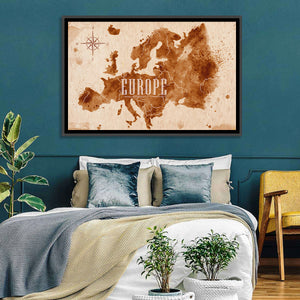 Retro Europe Map Wall Art