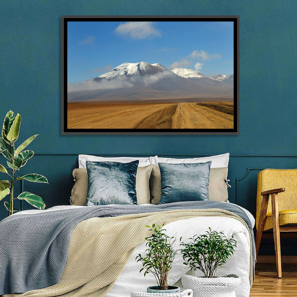Road to Atacama Peaks Wall Art in a room, landscape