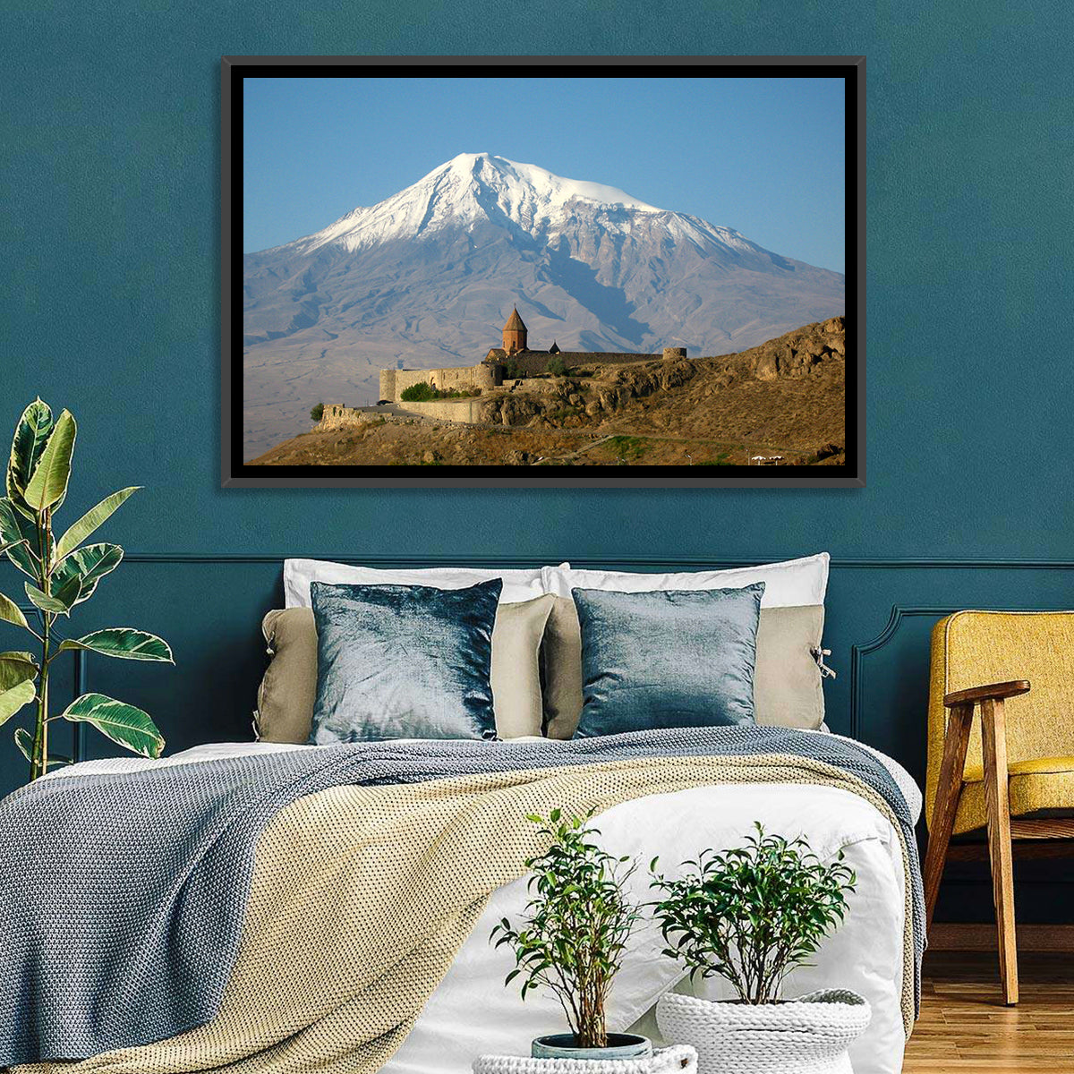 Khor Virap Monastery with Mount Ararat Wall Art in a room, landscape