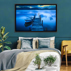 Boat and Wooden Pier Wall Art