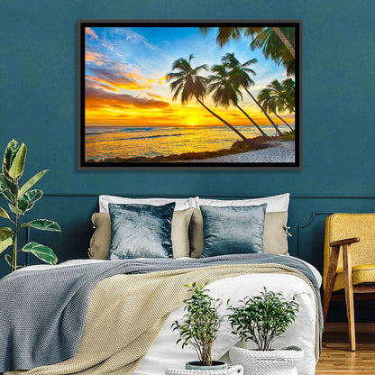 Palm Island Sunset Wall Art