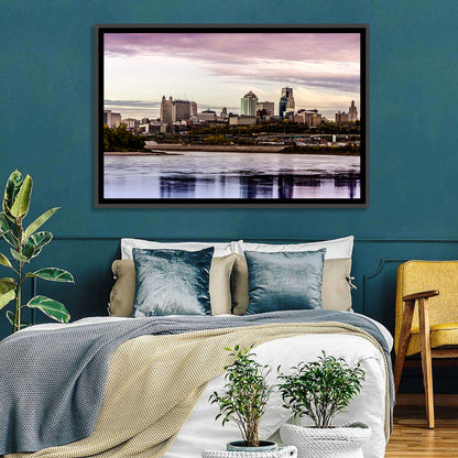 Kansas City Skyline at Dusk Wall Art