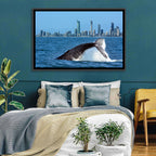 Gold Coast Whale and Skyline Wall Art