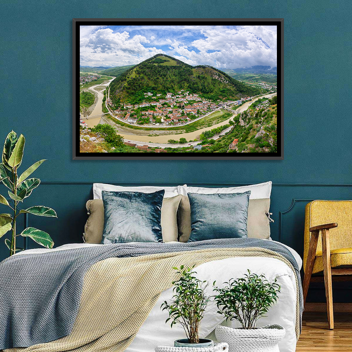 Berat Osum River View Wall Art