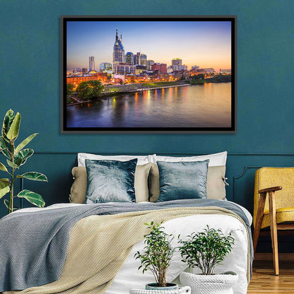 Nashville Skyline Over the Cumberland River Wall Art
