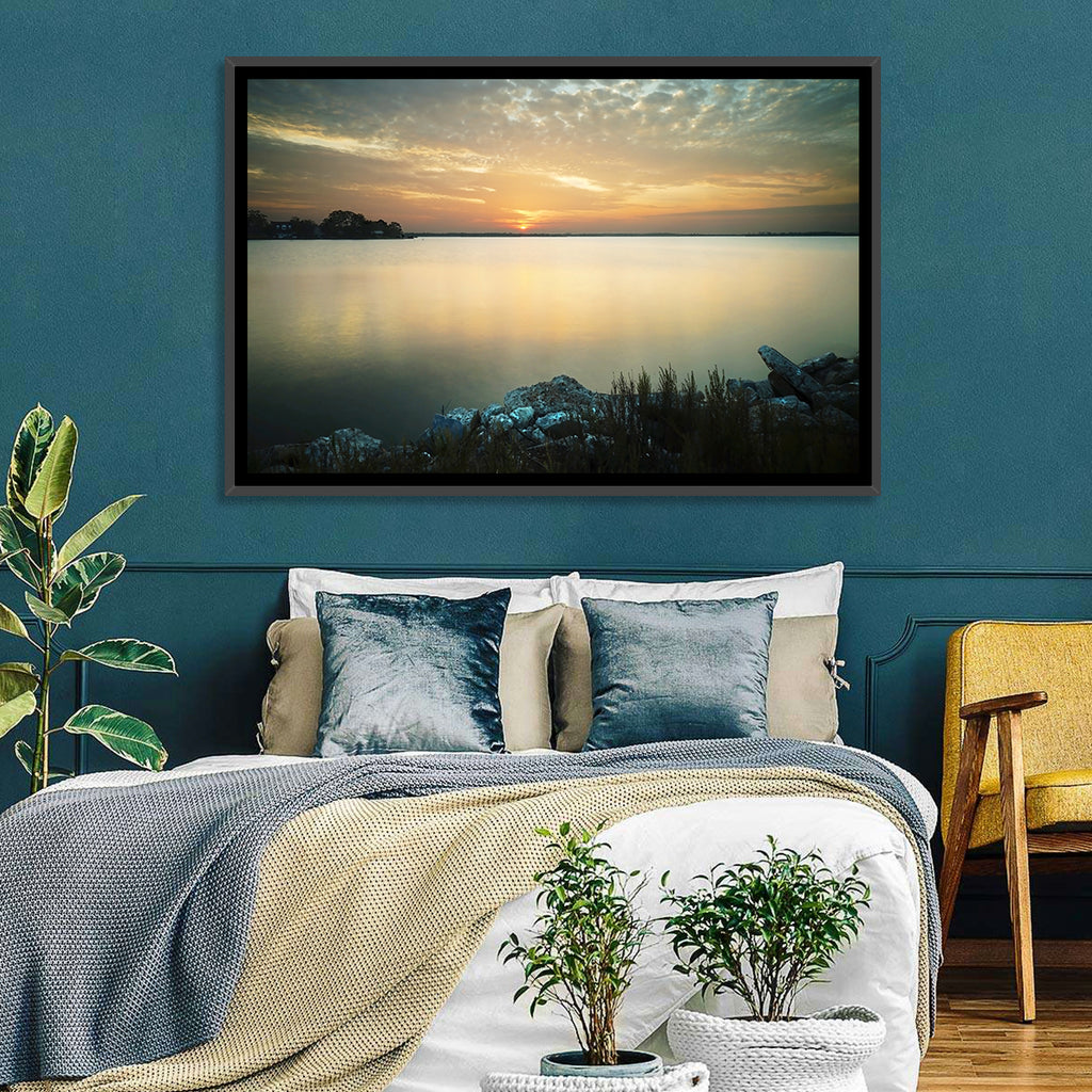Lake Conroe Sunset Reflection Wall Art
