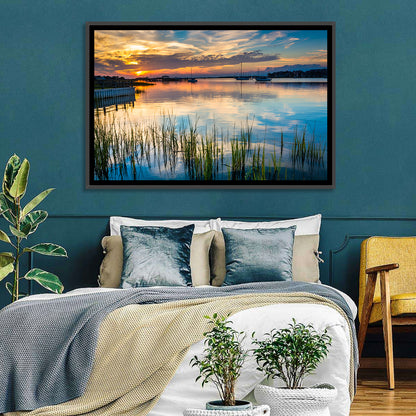 Folly River Sunset Reflection Wall Art